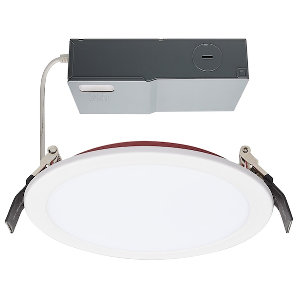 Satco 13 Watt LED Fire Rated 6 Inch DW Downlight Round White CCT Selectable 120 Volts Dimmable S11866 - main